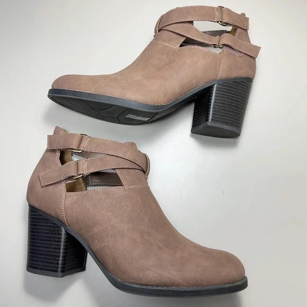 SOUL NATURALIZER  | TAN TOBI STRAPY BOOTIE